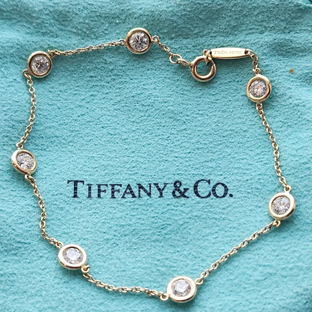Authentic Tiffany co 18k yellow gold and diamonds by the yard